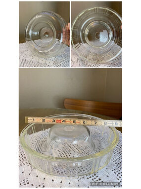 Vintage Glasbake glass bundt cake pan / jello mold